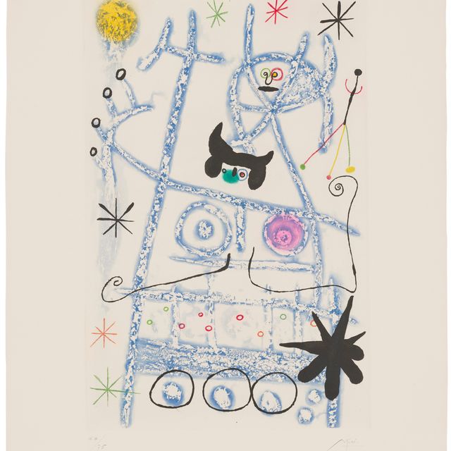 Joan Miró — Лесные пожиратели (bleu)