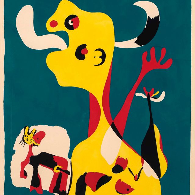 Joan Miró — Женщина и мужчина, рожденный в Луне