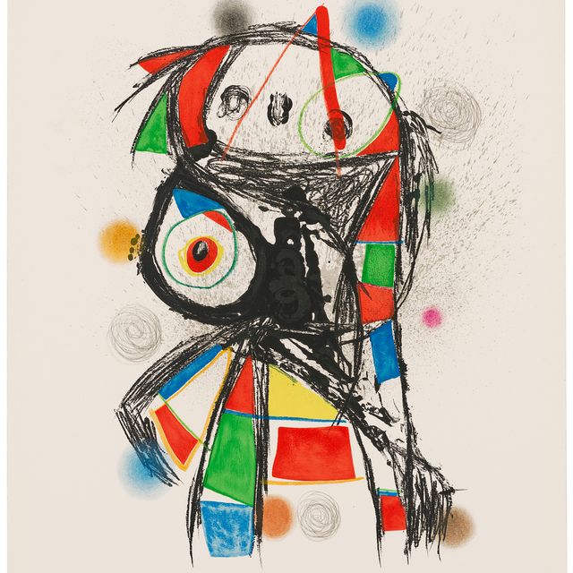 Joan Miró — Коломбина в соте из цветов