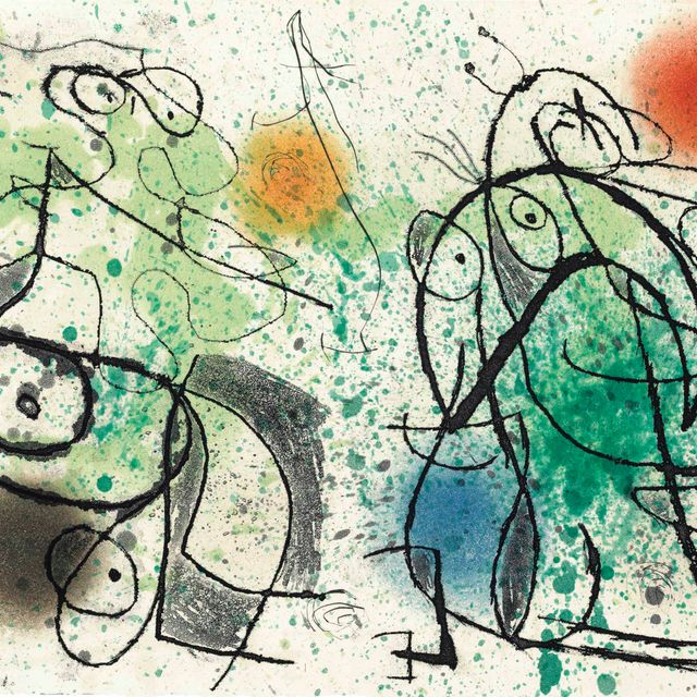 Joan Miró — Адриан де Монлюк, "Граф де Крамайль", "Гротеск куртизанки", Иллиазд, Париж, 1974