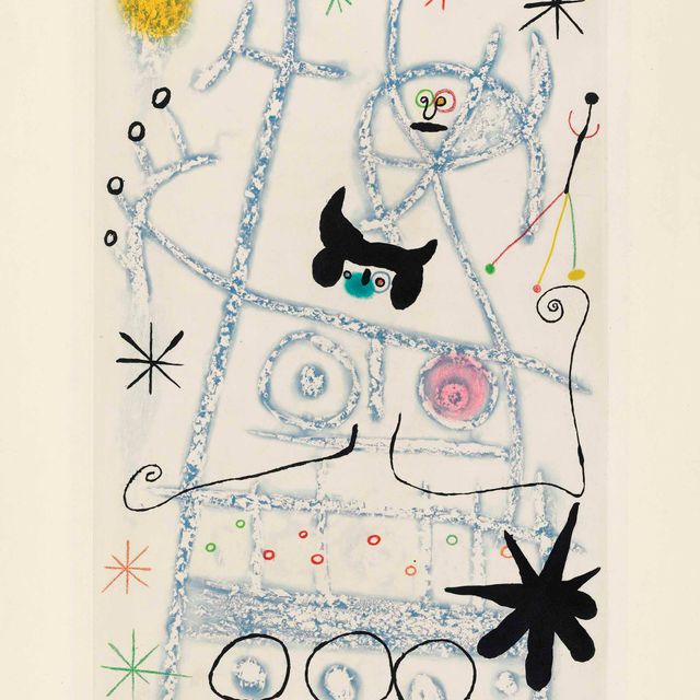 Joan Miró — Лесные пожиратели (bleu)