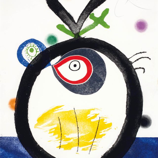 Joan Miró — Набор из четырех цветов: одна тарелка (артикул 824; см. C. books 213)