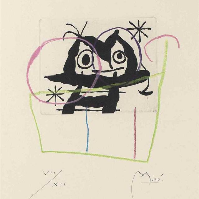 Joan Miró — Одна табличка из: La Bague d'Aurore (д. 143; ср. С. книги 45)