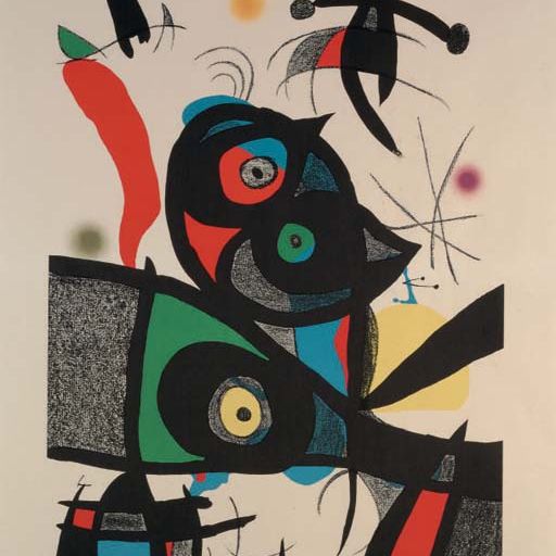 Joan Miró — Одна тарелка из коллекции Oda à Joan Miró (M. 905; ср. C. books 175)