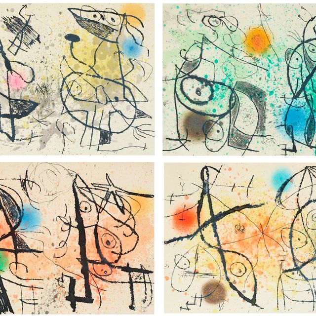 Joan Miró — Адриан де Монлюк, граф Де Крамайль, "Куртизанский гротеск", "Карантин и оон", Париж, 1974