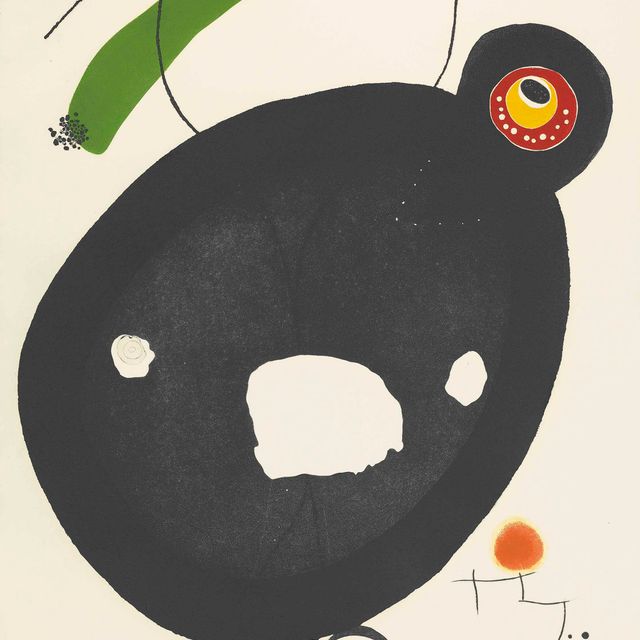 Joan Miró — Одна тарелка от: J. V. Foix, Quatre colors aparein el Món (артикул 823)