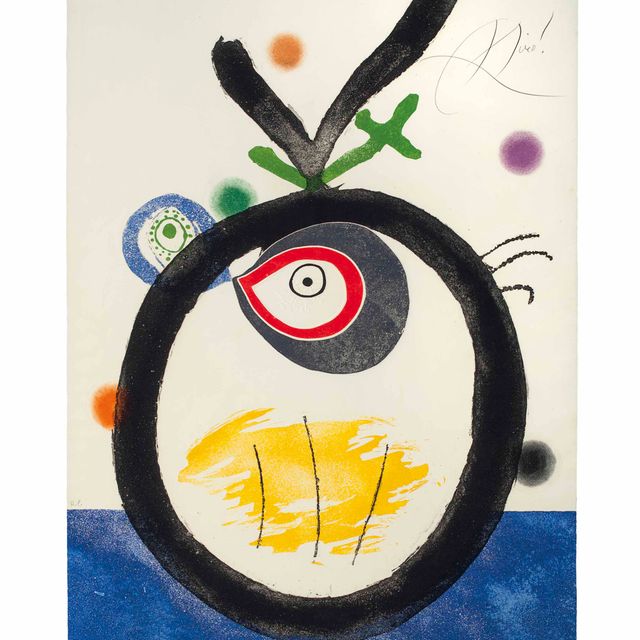 Joan Miró — Набор из четырех цветов: одна тарелка (артикул 824; см. C. book 213)