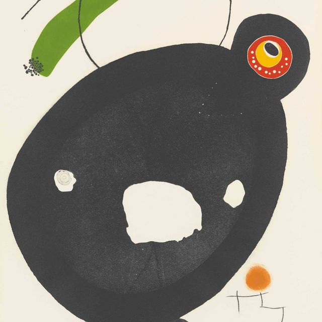 Joan Miró — Одна тарелка от: J. V. Foix, Quatre colors aparein el món (артикул 823)