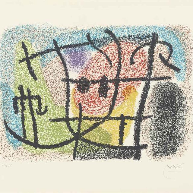 Joan Miró — Две таблички из: Cartones (M. 452 и 453; ср. C. books 103)