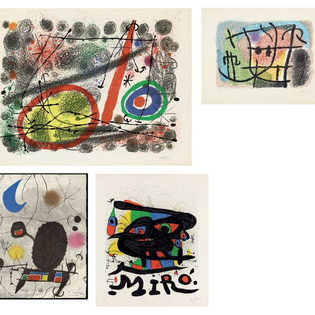 Joan Miró — Одна тарелка от: Миро - "Оазис солнечного света", "Оазис лунного света", "Этинсель" (д. 448; ср. книги Крамера, 117)