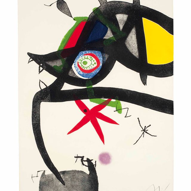 Joan Miró — Набор из четырех цветов: одна тарелка (артикул 825; см. C. book 213)
