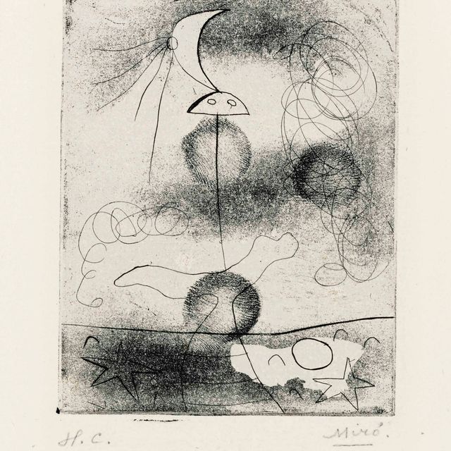 Joan Miró — Без названия, от "Солидарности" Поля Элюара
