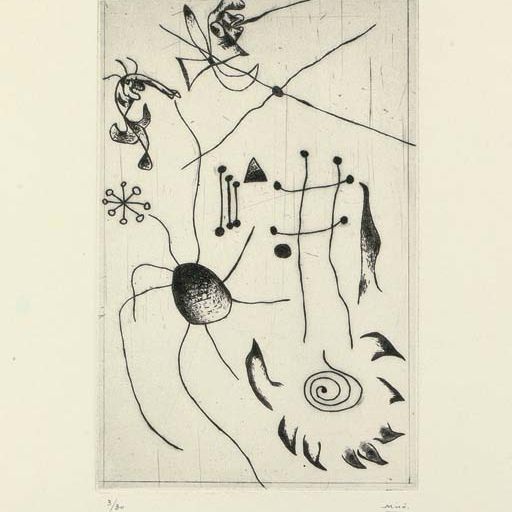 Joan Miró — Одна тарелка от Série Noire et Rouge (арт. 32)