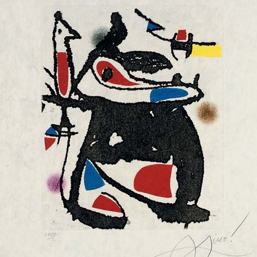 Joan Miró — Три тарелки из "Ле Марто без мастера" (951, 953, 963 гг.; ср. С. книги 216)