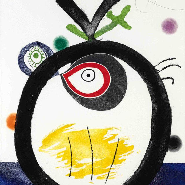 Joan Miró — Набор из четырех цветов: одна тарелка (артикул 824; см. C. books 213)