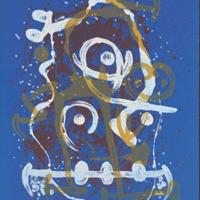 Joan Miró — Верховая езда (сине-коричневый)