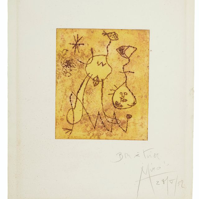 Joan Miró — Серия V: одна тарелка