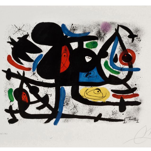 Joan Miró — Санный спорт для влюбленных II, из "Аллегро вивас"