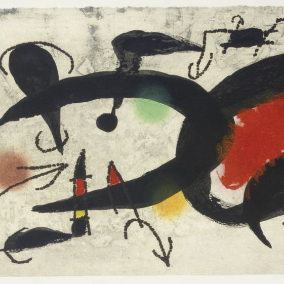 Joan Miró — Солнечный свет, лунный свет, этинцелль : одна тарелка (D. 447; см. C. books 117)