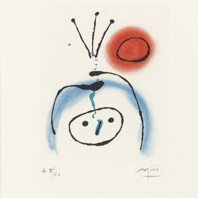 Joan Miró — Сюита "Аврорская битва" : одна тарелка (д. 123; см. С. 45)