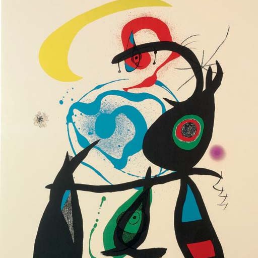 Joan Miró — Одна тарелка из коллекции Oda à Joan Miró (M. 910, ср. С. books 175)