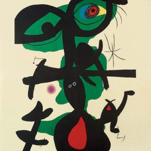 Joan Miró — Одна тарелка из коллекции Oda à Joan Miró (M. 911; ср. C. books 175)