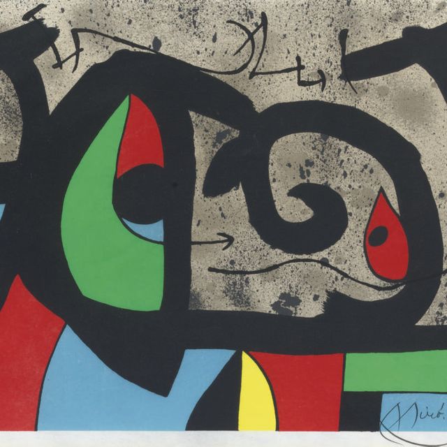 Joan Miró — Лазарь с золотыми перьями : одна тарелка (М. 809; см. С. книги 148)
