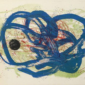 Joan Miró — "Синий с красным", из серии I (M. 282)