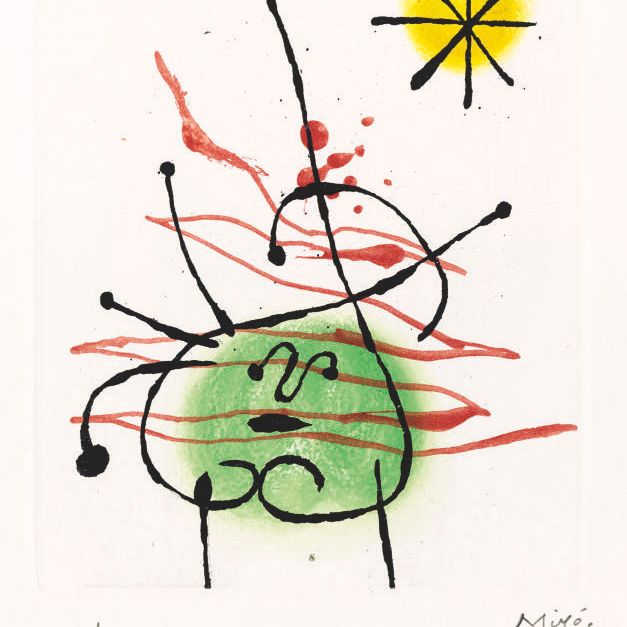 Joan Miró — Сюита "Аврорская битва" : одна тарелка (д. 127; см. С. 45)