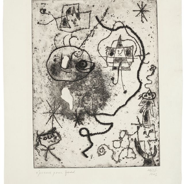 Joan Miró — Миниатюрная девушка-соте а-ля Корд, Женщины, Изюм, из: Портфолио номер один