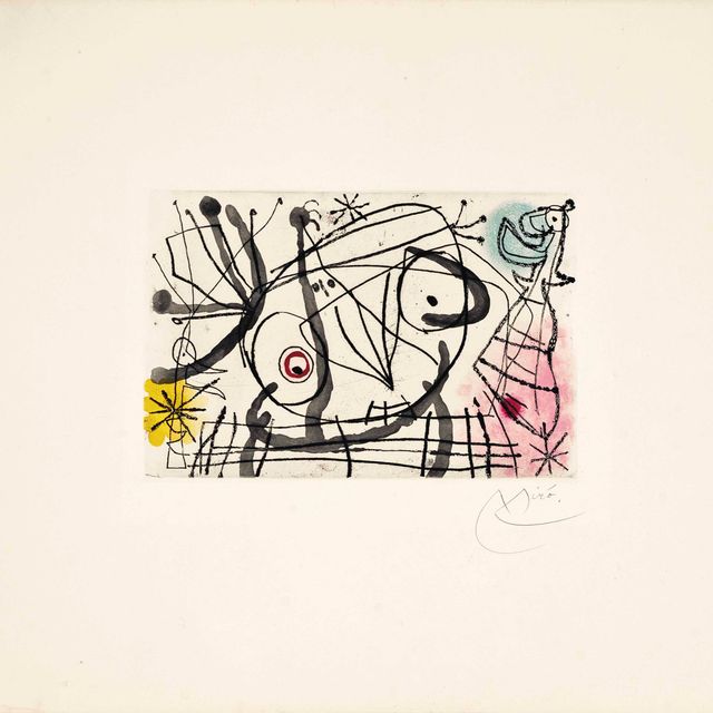 Joan Miró — Одна пластина, из: Fissures II (Дюпен II.466)