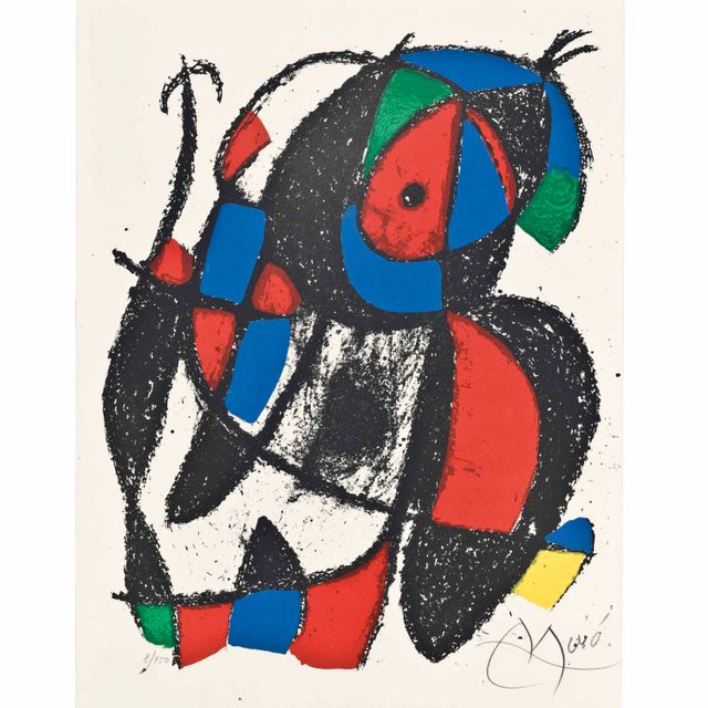 Joan Miró — Литография Жоана Миро II: одна пластина (Мурло, 1049; см. Cramer books, 198)
