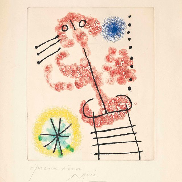 Joan Miró — Без названия, от: Feuilles Eparses