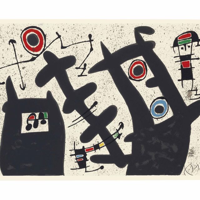 Joan Miró — Лазарь с золотыми перьями : одна тарелка