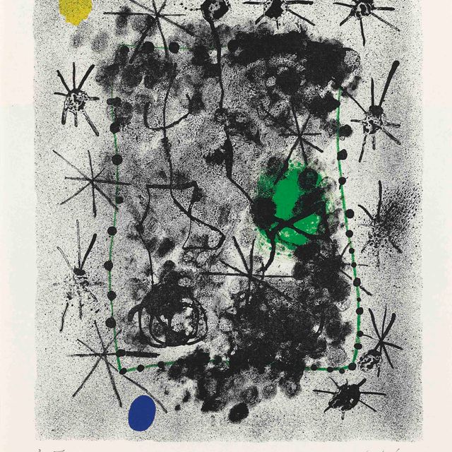 Joan Miró — Созвездия : одна табличка (Мурлот 261; смотрите книги Крамера 58)