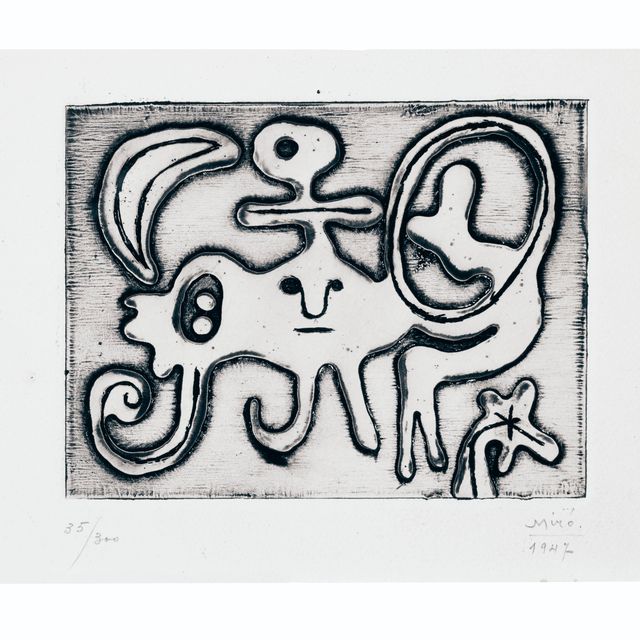Joan Miró — Женщина и изюминка, рожденная в луне, из Лавры номер один