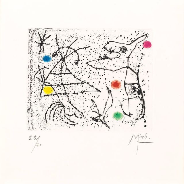 Joan Miró — Сюита "Аврорская битва" : одна тарелка (д. 144; см. С. 45)