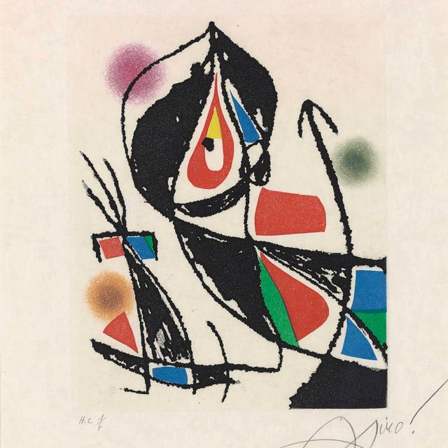 Joan Miró — "Марто без мастера", одна тарелка (ср. работы Дюпена, 964; ср. книги Крамера, 216)