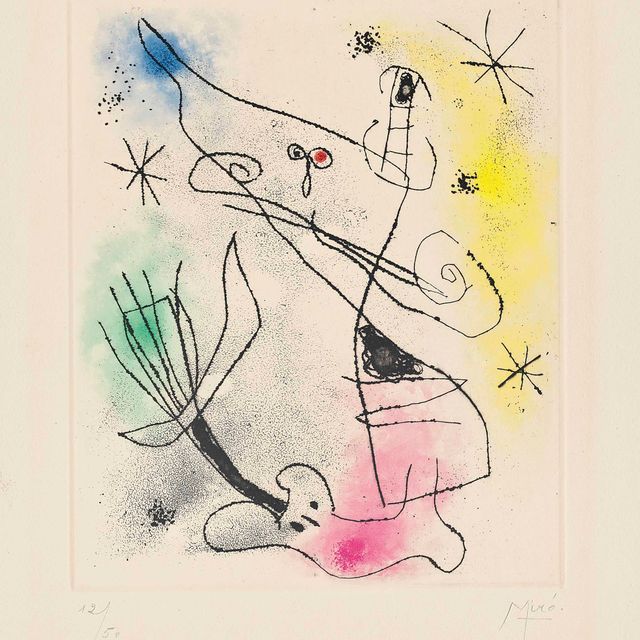 Joan Miró — Без названия, от: Feuilles Eparses