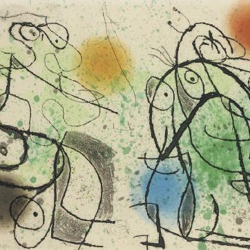 Joan Miró — Куртизанский гротеск : Одна пластина (д. 661; см. С. 182)