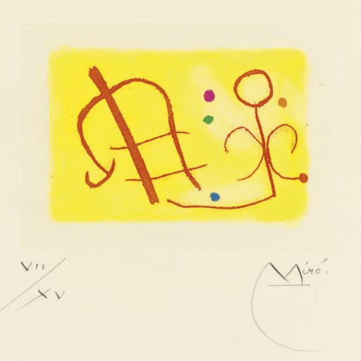 Joan Miró — Фюзеляжи: Одна пластина (Дюпен 252; смотрите книги Крамера 54)