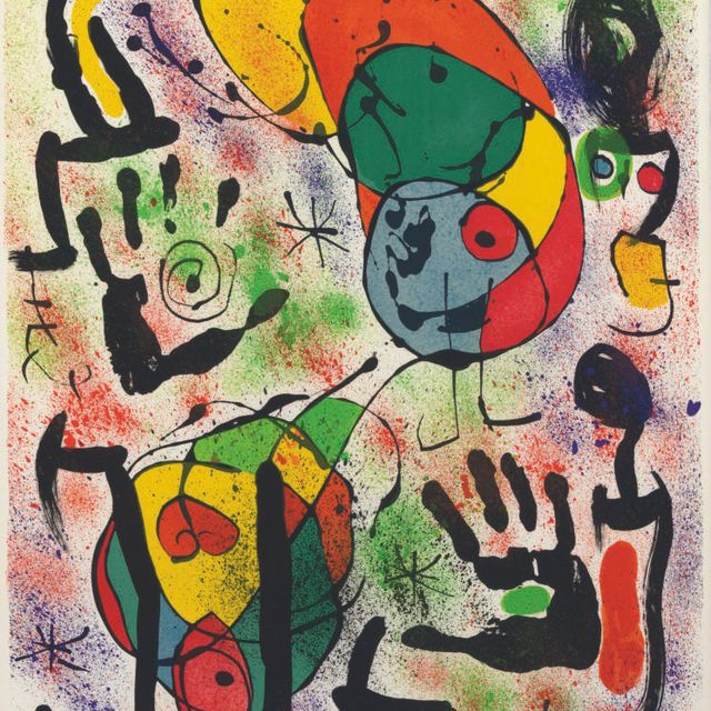 Joan Miró — Путешественники : три тарелки (М. 662, 664 и 666)