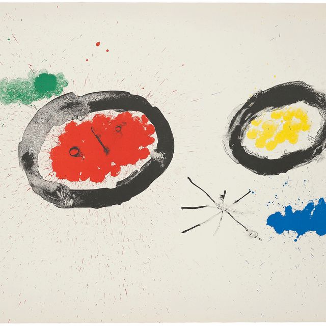 Joan Miró — Звездная голова, от: Derrière le miroir, № 128