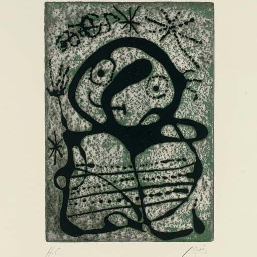 Joan Miró — Одна пластина из "Созвездий" (Д. 270; ср. С. книги 58)