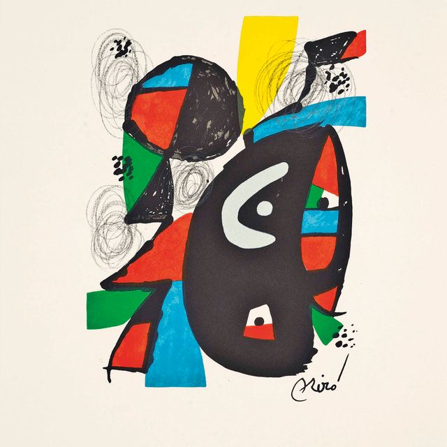 Joan Miró — Жоан Миро, "Мелодия любви", Париж, галерея Люси Уэлл, 1980 (Мурло, 1212-1225; см. книги Крамера, 248)