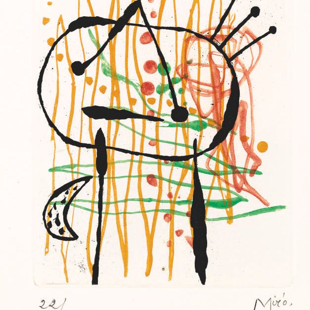 Joan Miró — Сюита "Аврорская битва" : одна тарелка (д. 134; см. С. 45)