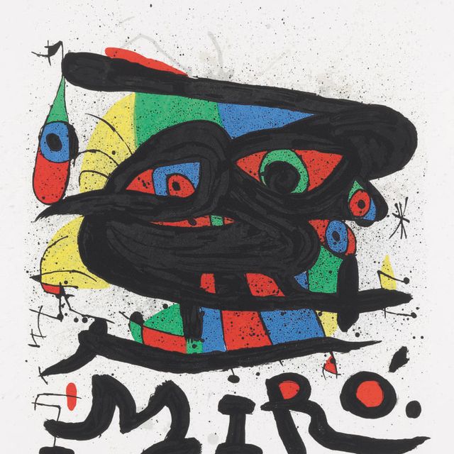 Joan Miró — Афиша выставки скульптур Миро (M. 755)