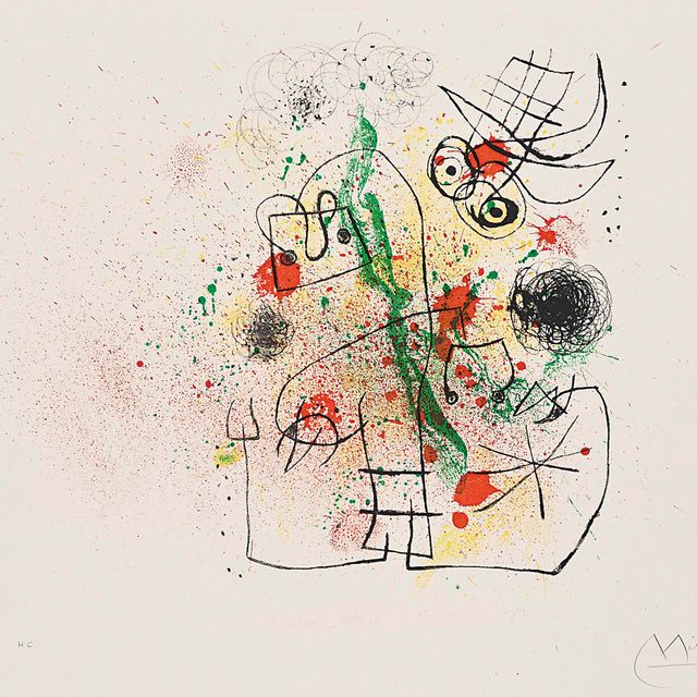 Joan Miró — Женщина и Изюминка в порыве страсти