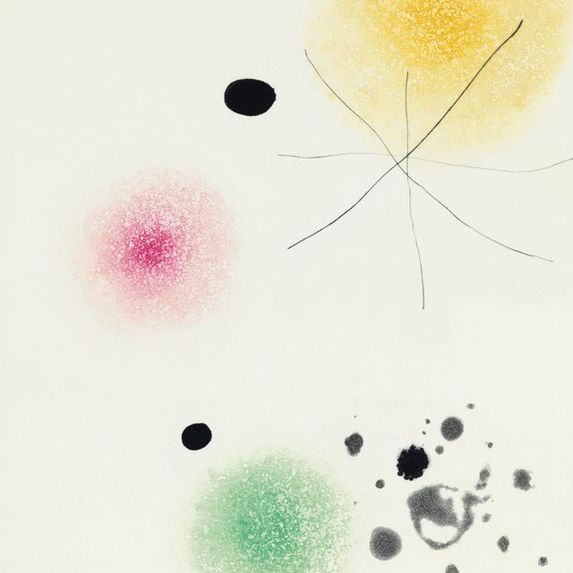 Joan Miró — Гераклит Эфесский, "Без солнца", "Великие авторы звезд", "Волшебная ночь", главный редактор, Париж, 1956 (стр. 398-409; С. 98)