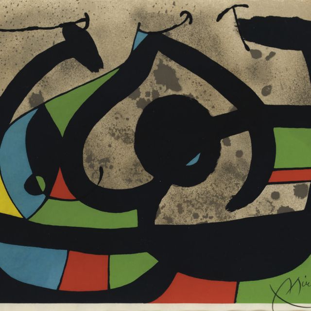 Joan Miró — Лазарь с золотыми перьями : одна тарелка (М. 815; см. С. книги 148)